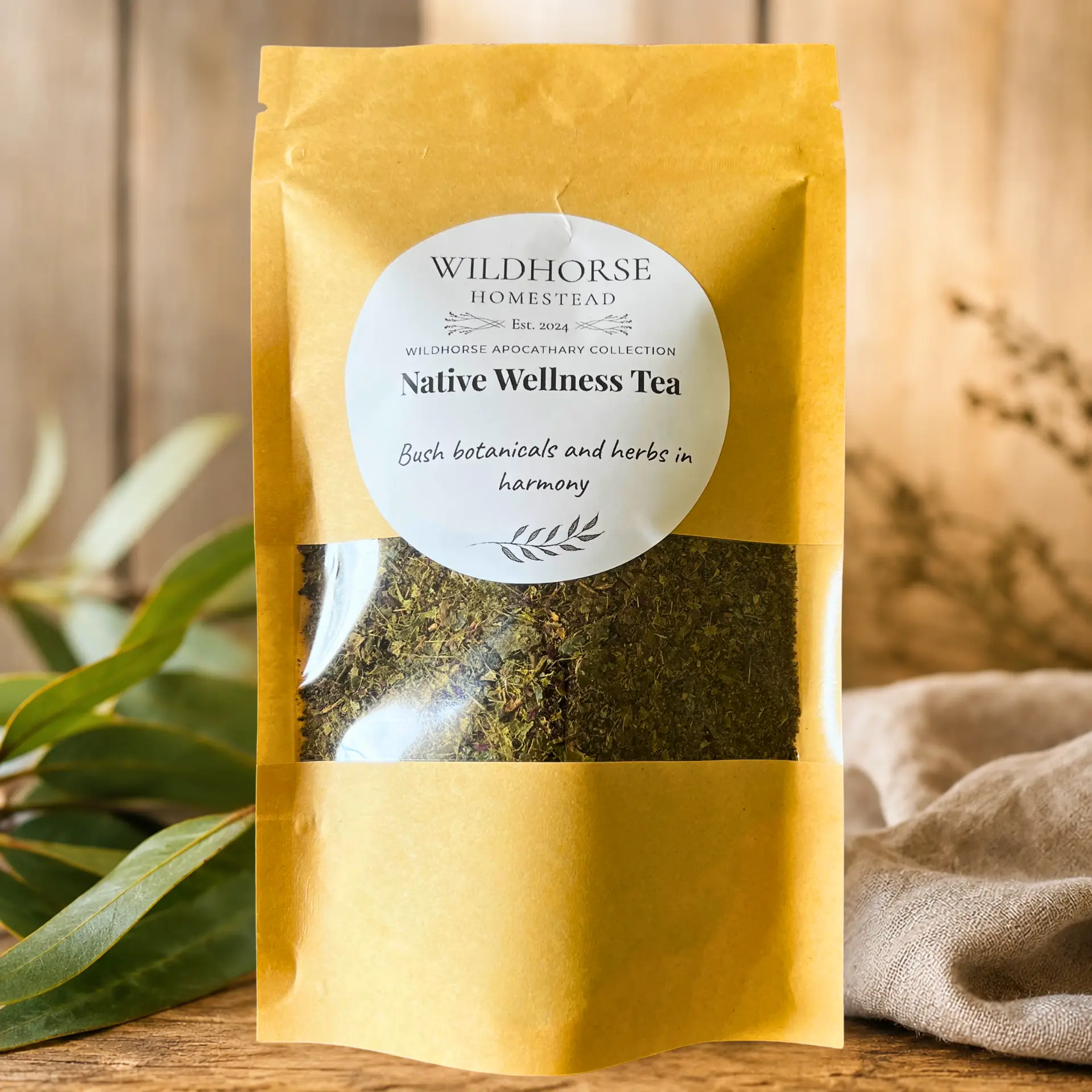 Native wellness tea - Lemon Myrtle, Tulsi, Raspberry leaf, Cranberry Hibiscus loose leaf tea