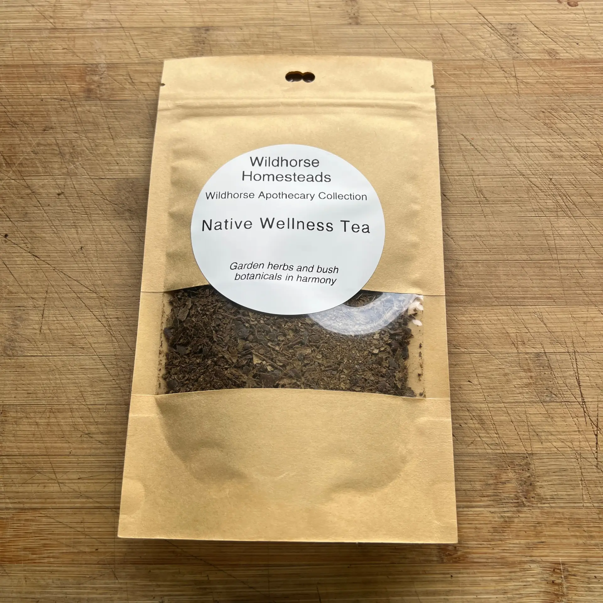 Wildhorse Homestead, Wildhorse Native, 50g, Small Batch, Loose Leaf Tea, Herbal Tea, Native Tea, Wellness Tea, Lemon Myrtle, Tulsi, Holy Basil, Raspberry Leaf, Cranberry Hibiscus, Australian Natives, Farm Grown, Homegrown, Pesticide Free, Vegan, Gluten Free, Eco Friendly, Handcrafted, Adaptogen, Stress Relief, Hormone Balance, Antioxidant Rich, Immune Support, Caffeine Free, Botanical Medicine, Mindfulness, Ritual, Meditation Tea, Yoga Essentials, Holistic Living, Self Care, Slow Living, Spiritual Wellness