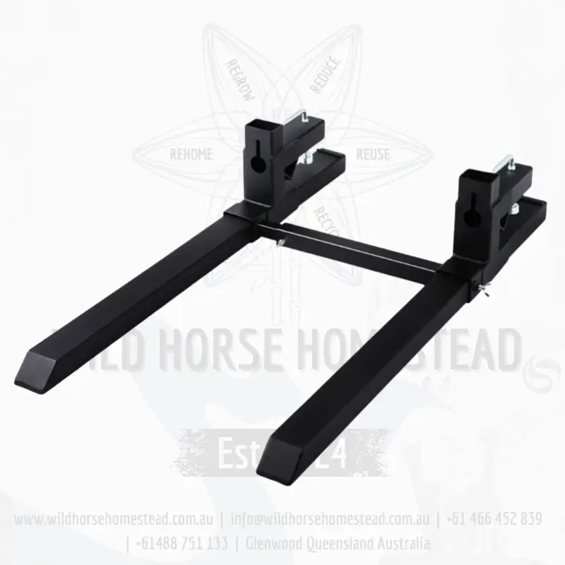 Adjustable forklift tines