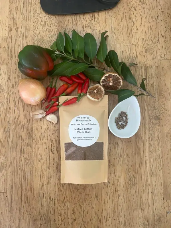 Native Citrus Chilli Rub (80g) - wildhorsehomestead.com.au