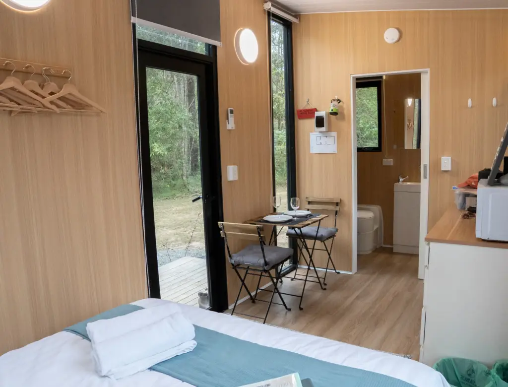 tiny cabin australia, farm accommodation, cosy retreat, cabin stay queensland, romantic getaway