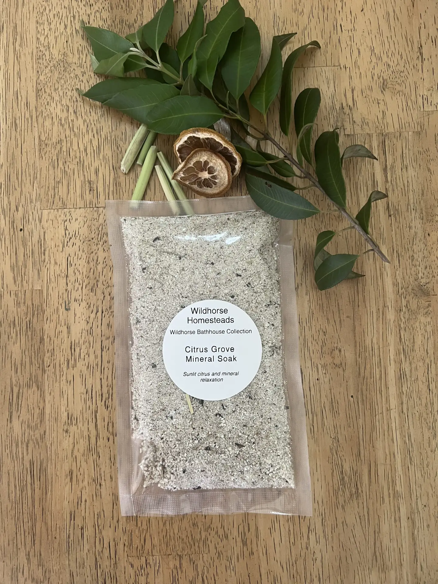 Citrus Grove Mineral Soak, Lemon Myrtle, Lime, Rosemary, Mineral Salts, Bath Soak, Mineral Soak, Foot Spa Soak, Self-Care Ritual
