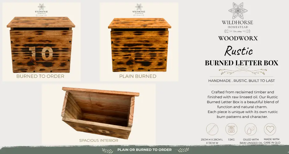 Rustic Burned Letter Box Main