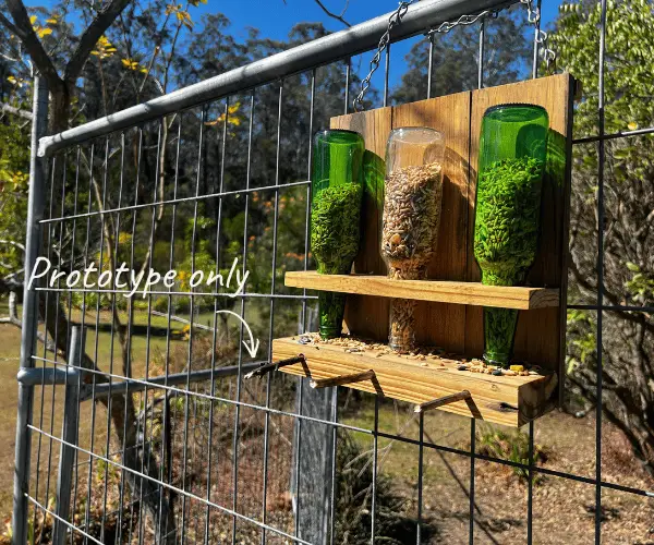 Rustic Triple Bird Feeder