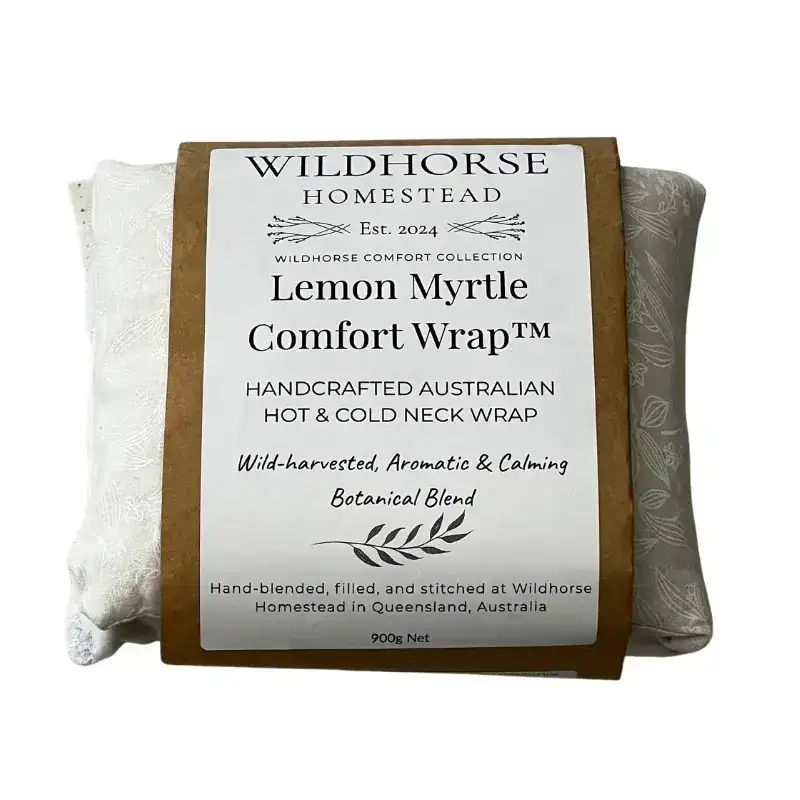 Wildhorse Homestead Lemon Myrtle Comfort Wrap™ — Handcrafted Australian Hot & Cold Neck Wrap - Image 10