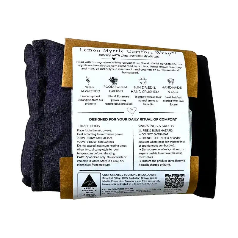Wildhorse Homestead Lemon Myrtle Comfort Wrap™ — Handcrafted Australian Hot & Cold Neck Wrap - Image 8
