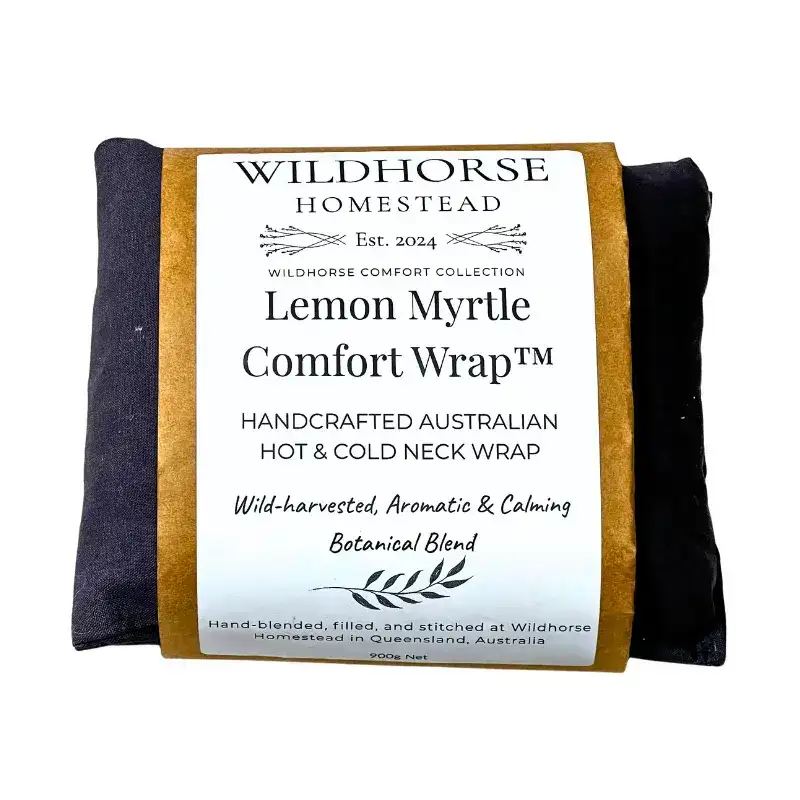 Wildhorse Homestead Lemon Myrtle Comfort Wrap™ — Handcrafted Australian Hot & Cold Neck Wrap - Image 7