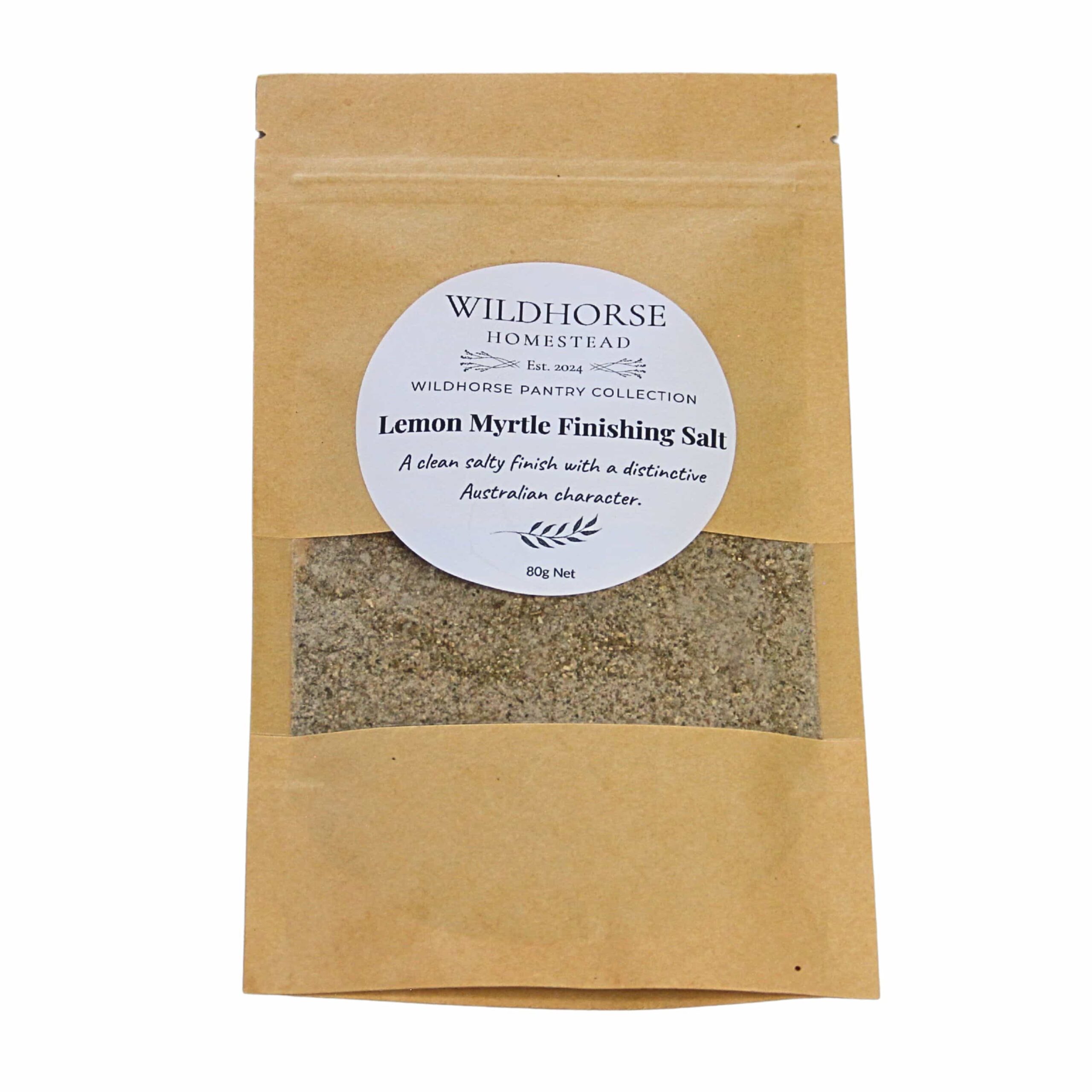 Wildhorse Homestead Lemon Myrtle Finishing Salt - 80g - Image 3