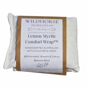 Wildhorse Homestead Lemon Myrtle Comfort Wrap – Reusable Hot & Cold Wrap Botanical Off-White