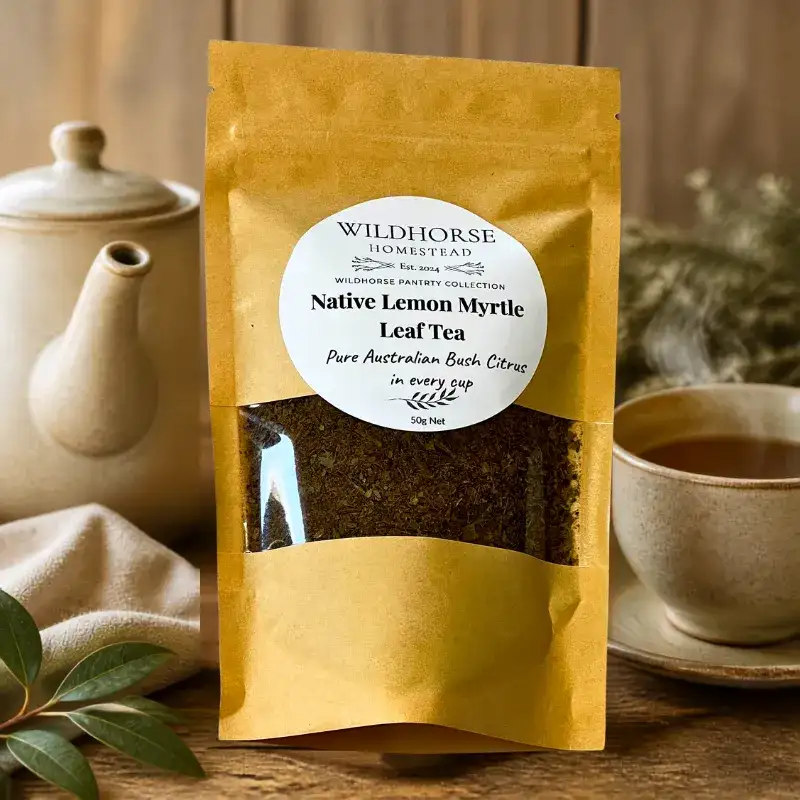 Wildhorse Homestead Lemon Myrtle Leaf Tea - 50g - Image 3