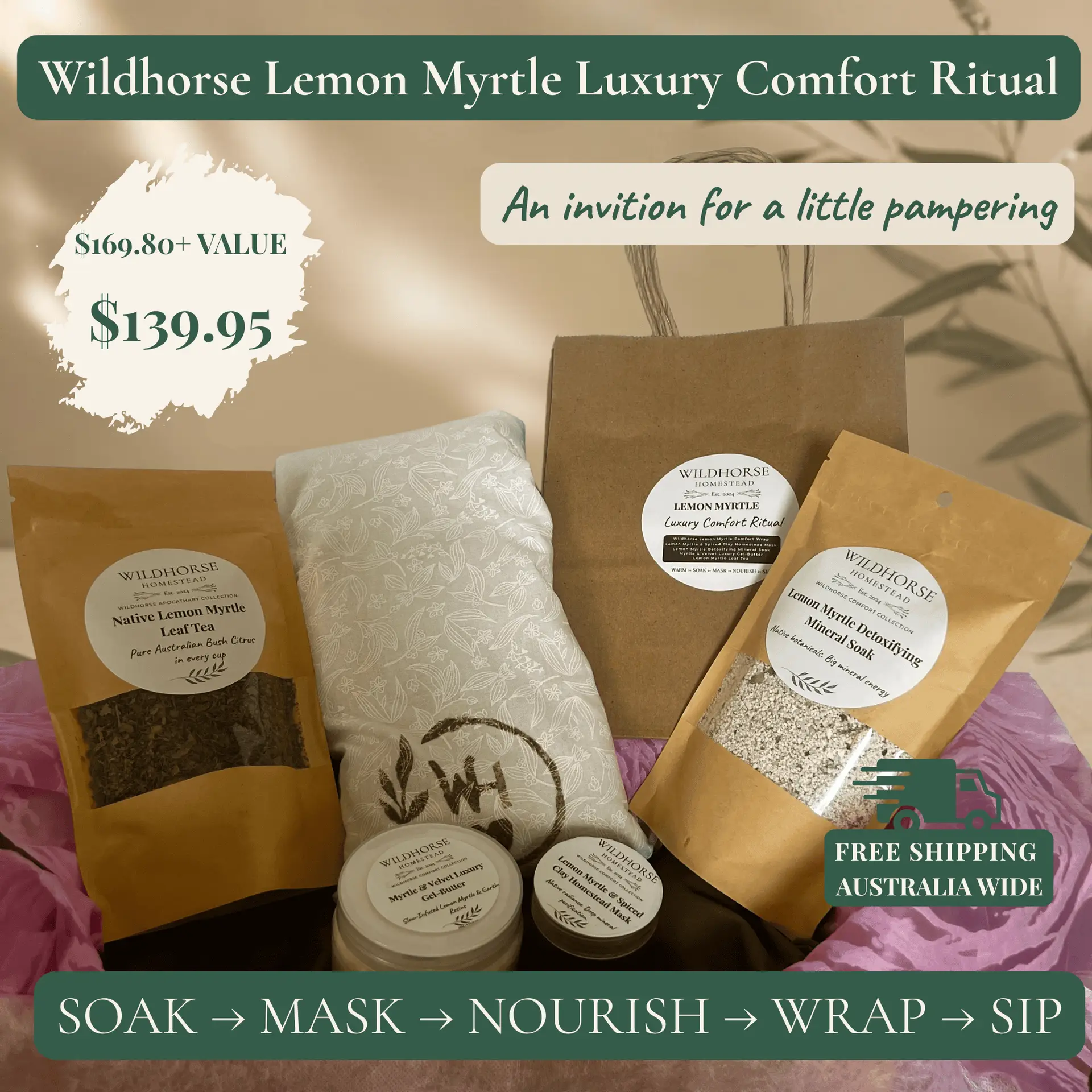 Wildhorse Lemon Myrtle Luxury Comfort Ritual — 5-Piece Collection