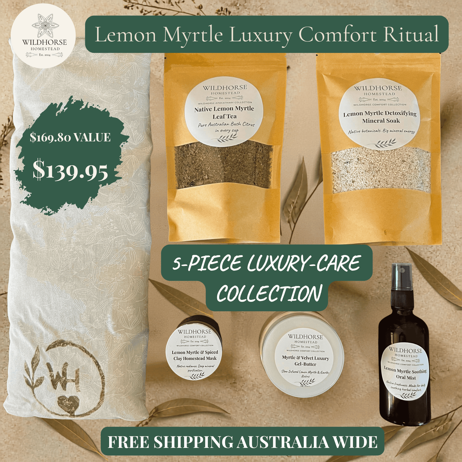 Wildhorse Lemon Myrtle Luxury Comfort Ritual — 5-Piece Collection