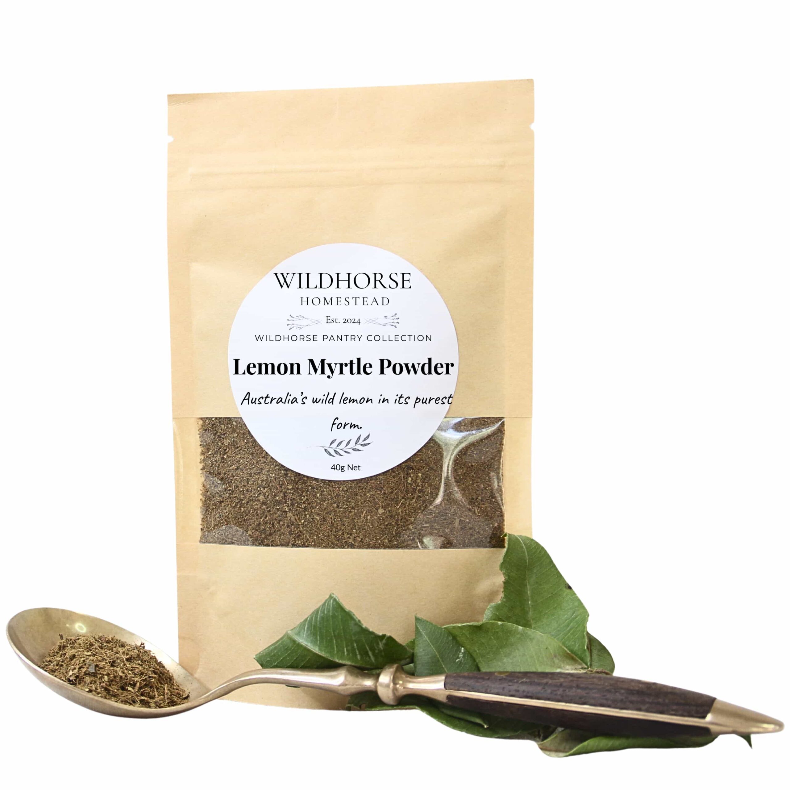Wildhorse Homestead Native Lemon Myrtle Powder - 40g - Image 4