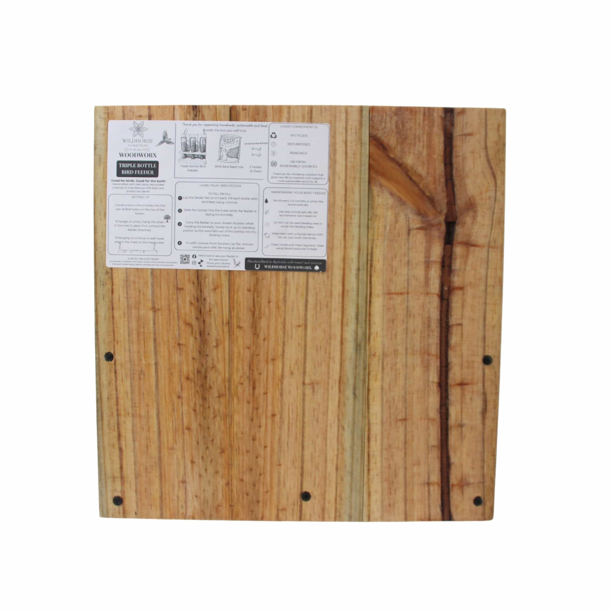 Wildhorse Homestead Rustic Triple Bottle Bird Feeder - Image 4